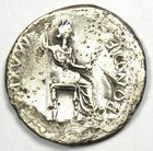 Tiberius Ar Denarius Silver Tribute Penny Roman Coin 14-37 Ad - Vf Condition