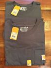Lot 2 New Black  Gray Carhartt Heavyweight 2xl Men s T-shirts With Pockets K87-m
