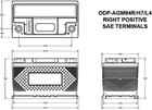 Odyssey Odp-agm94r H7 L4 Performance Series 12v 94r-850  ln4-h7  Battery 850a