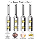 4pcs Copper Banana Plug Hifi Locking Rhodium Plated Connector For Speaker Cable