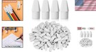 Clean   Efficient 120 Pc White Pencil Top Erasers - Ideal For Students   Artists