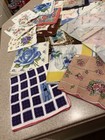 Lot Of 50 Vintage Handkerchiefs Hankies Hanky Floral Cotton Clean Estate 50s 60s