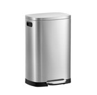 Ksskss 13 Gallon Stainless Steel Trash Can With Soft-close Lid  Silver