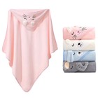 Cartoon Animal Baby Bath Towels Soft Newborn Hooded Towel Blanket