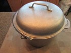 Vtg Century Silver Seal Hammered Stock Pot Cast Aluminum 4 Qt  Canning Pot