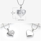 Heart Cremation Urn Necklace Pendant For Human Ashes - A Piece Of My Heart Li   