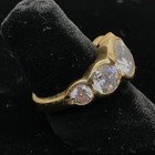 Vintage 18kt Ge Gold Plated   Cubic Zirconia s  Statement Look Ring Varied Sizes