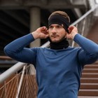 Sports Fitness Running Men Headband    Wicking Merino Wool Sweatband Black