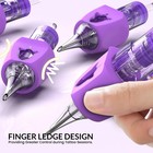 Wormhole Tattoo Needles  50pcs Mixed Sizes Disposable Mix-1  Purple