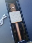 Solaray Bluetooth Karaoke Wireless Gold Toned Microphone W  Speaker   Cables