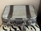 Authentic Vtg Iconic Gucci Gg  Sherry Line Travel Luggage Bag Monogram Italy