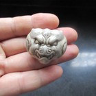 Vintage Handwork Netsuke Necklace Deer Horn Pendant  Lion Statue Figure Sysn-287