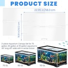 Aquarium Lids Polycarbonate Canopy 2 Pieces Set 22 95 X 16 61 X 0 12 Inch For   