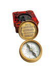 Brass Compass Nautical Antique Vintage Pocket Gift Vintage Maritime Marine