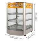 Commercial Food Warmer Display 3-tier Countertop Pizza Food Cabinet Adjust Temp 