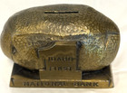 Vintage Idaho First National Bank Potato Piggy Bank Advertising Banthrico Inc 