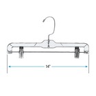 14 Inch Clear Plastic Skirt And Pants Hangers - Pack Of 20