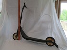 Vintage Antique Push Scooter 2 Wheel With Foot Break  Varnished 