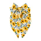 Sunflower Print Hair Bow Clips For Girls Large Ribbon Aesthetic Yellow