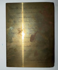 Engraved Copper Printing Plate Wedding Invitation Intaglio Reverse 1920