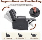 Manual Recliner Chair W  Heating Massage Remote Adjustable Backrest Lounge Chair