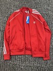 Adidas Originals Superstar Adicolor Red Track Jacket Full Zip Pullover Women s L