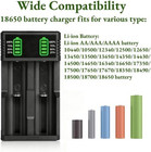 Usb Smart Battery Charger For18550 14500 16340 Rechargeable Li-ion Batteries