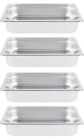 Half Inserts Only 4 Pack 2 1 2  Deep Stainless Steel Chafing Dish Chafer Pan