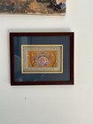 Antique Asian Floral Silk Embroidered Tapestry Framed Wall Art Framed-matted 9x6