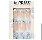 Kiss Impress Short Length Press On Nails Loveshack Fancy Blue Rose X1