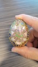 Vintage Cloisonne Enamel Egg Heart Trinket Box Brass Stand 4pc Decorative Lot