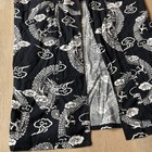 Vtg Japanese Yukata Kimono Robe Xl 56    Length  100 Cotton Dragon Pattern Black