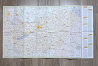 1989 1990 Map Of Hungary Budapest Vtg Travel Folding Map 19 5  X 34 