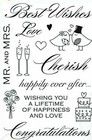 Best Wishes Wedding Sentiments Clear Stamp Set By Hero Arts Cl360 New 