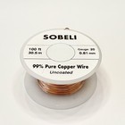 100ft Copper Wire Gauge 20 For Jewelry Making  Electroculture Garden  99 9  Pure