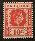 Travelstamps  1938 Mauritius Stamps Scott  215 - 10 Cent Kgvi Mint  Mogh