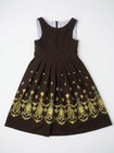 Licht Trachtenhaus Brown Embroidered Dirndl Dress Floral Trim Polyester Size 14