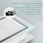Pet Door For Wall  Steel Frame And Telescoping Tunnel  Aluminum Lock  Double Fla