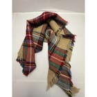 Plaid Tartan Blanket Scarf Cozy Winter Fall Wrap Shawl Fringe Boho One Size
