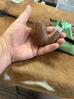 Peterson Flame Grain Smooth Bent Apple Briar Pipe  Sterling Silver Connec 