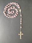 Vintage Religious Crucifix Pendant Marked  france  Catholic Rosary Chaplet Beads