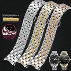 18-22mm Curved End Stainless Steel Watch Strap For Rossini Longines Seiko No Gap