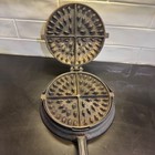 Cast Iron Waffle Iron No 8 Black Antique High Base Stovetop Waffle Maker
