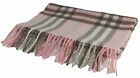 New Classic Scottish Plaid 100  2-ply Cashmere Scarf Muffler 70 x11   Baby Pink