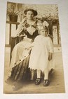 Antique Vintage American Adorable Mom   Child Front Porch Real Photo Postcard 