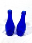 Empty Vintage Decorative Cobalt Blue Ty Nant Water Bottles 350 Ml  set Of 2 