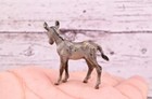 Antique Austrian Vienna Cold Painted Bronze Figure Of Miniature Foal Donkey Baby