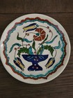 Vintage Turkish Kutahya Style Hand Painted Ceramic Plate 6 5    Floral Wall Plate 