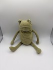 Jellycat Fergus Frog Plush 8  Original Og Green Beanie Stuffed Animal Lovey Rare