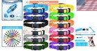 Fun Assorted Color Puppy Collars - Adjustable Nylon Breakaway Set For Small Pets
